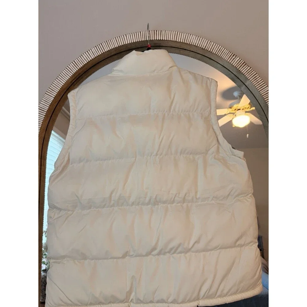 NWT U.S. Polo Assn. Men’s L Off White Puffer Vest Quilted Full Zip 105601Q8